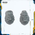 Warhammer 40K Adeptus Custodes Custodian Wardens Shield Captain Heads x 2 - Bits (Bitz)