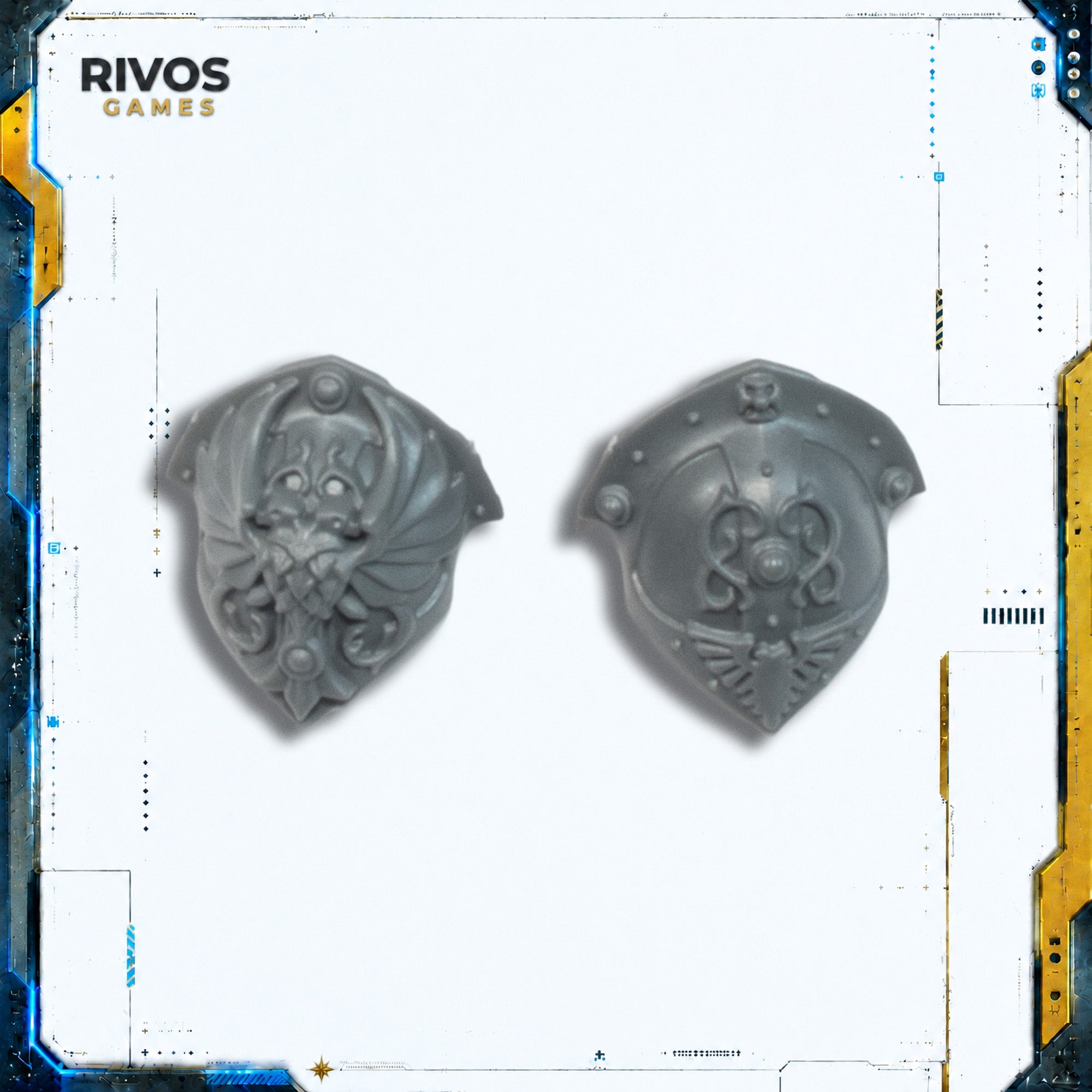 Warhammer 40K Adeptus Custodes Custodian Wardens Shoulder Pads x 2 E - Bits (Bitz)