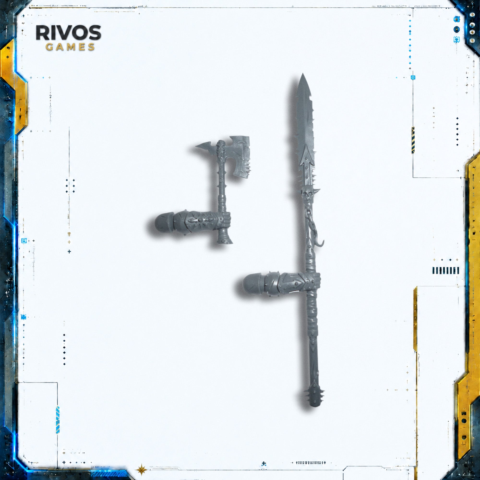 Warhammer Blades of Khorne Skullcrushers Lance and Axe A - Bits (Bitz)