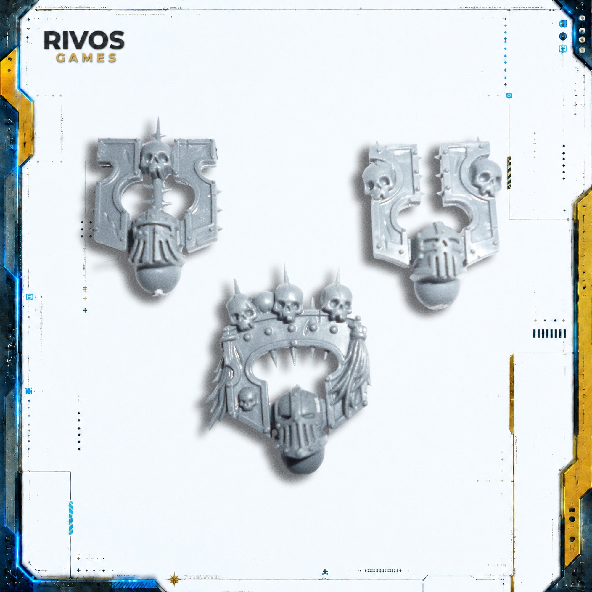 Warhammer Blades of Khorne Skullcrushers Heads A x 3 - Bits (Bitz)