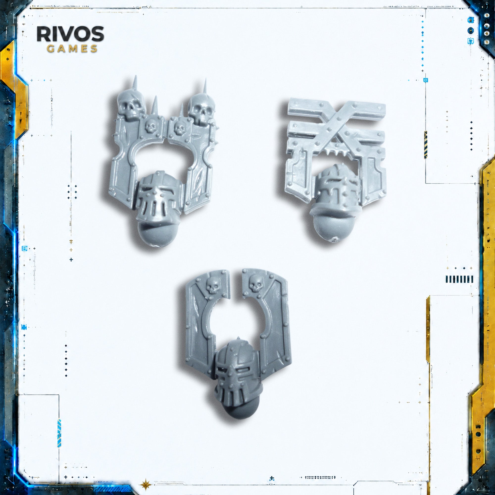 Warhammer Blades of Khorne Skullcrushers Heads B x 3 - Bits (Bitz)