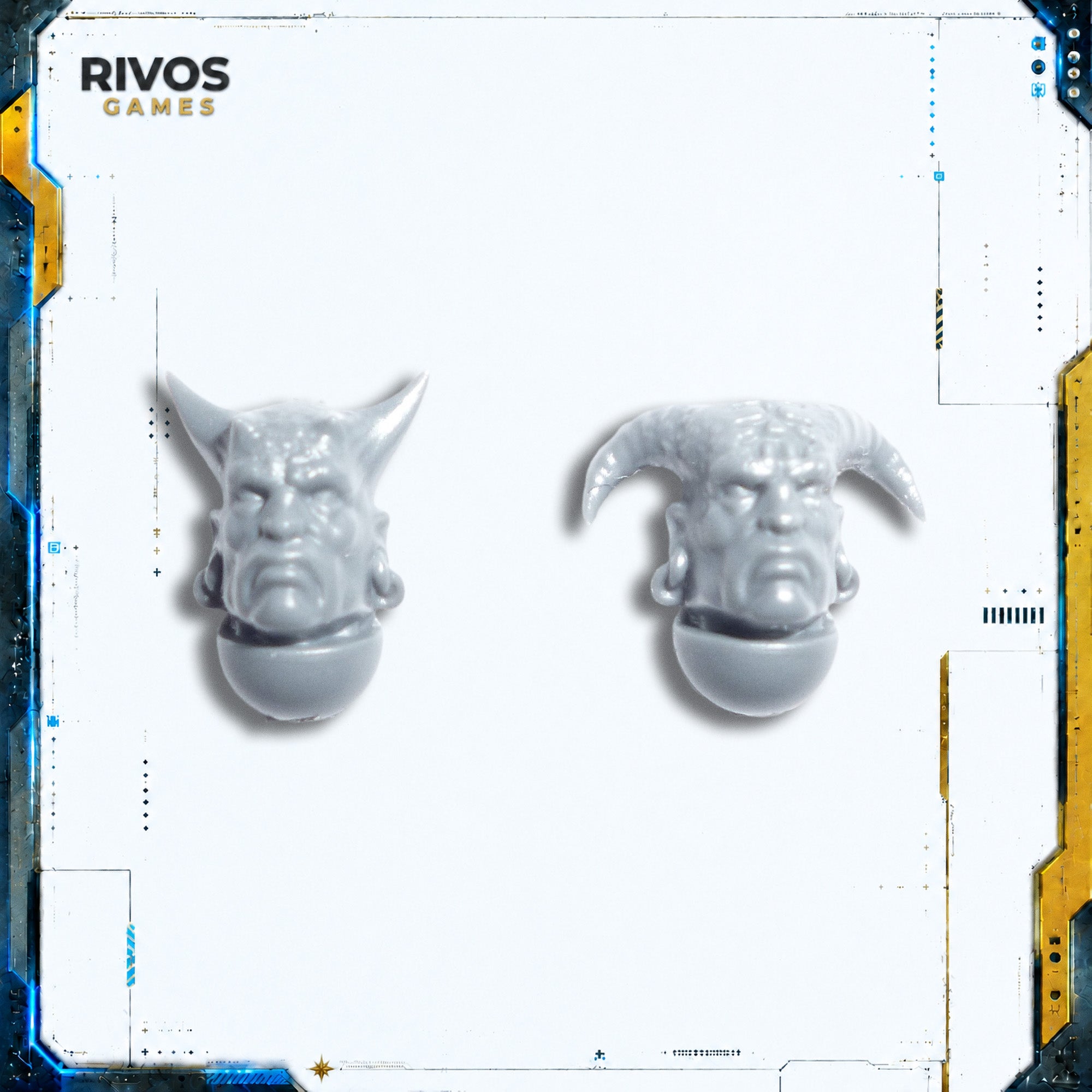 Warhammer Blades of Khorne Skullcrushers Heads C x 2 - Bits (Bitz)