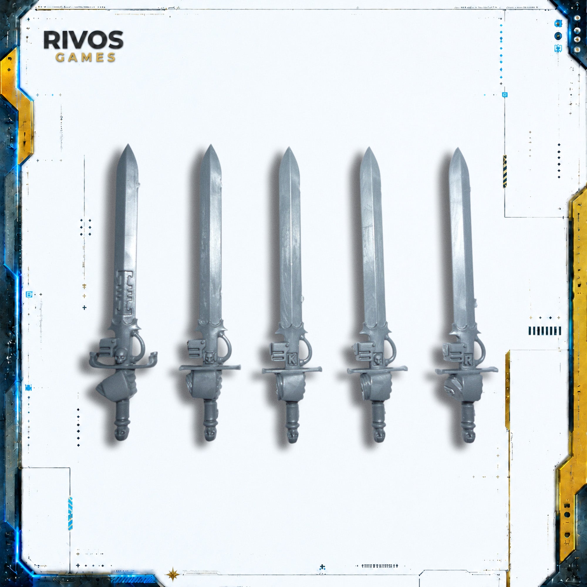 Warhammer 40K Grey Knights Terminator Squad Swords x 5 - Bits (Bitz)