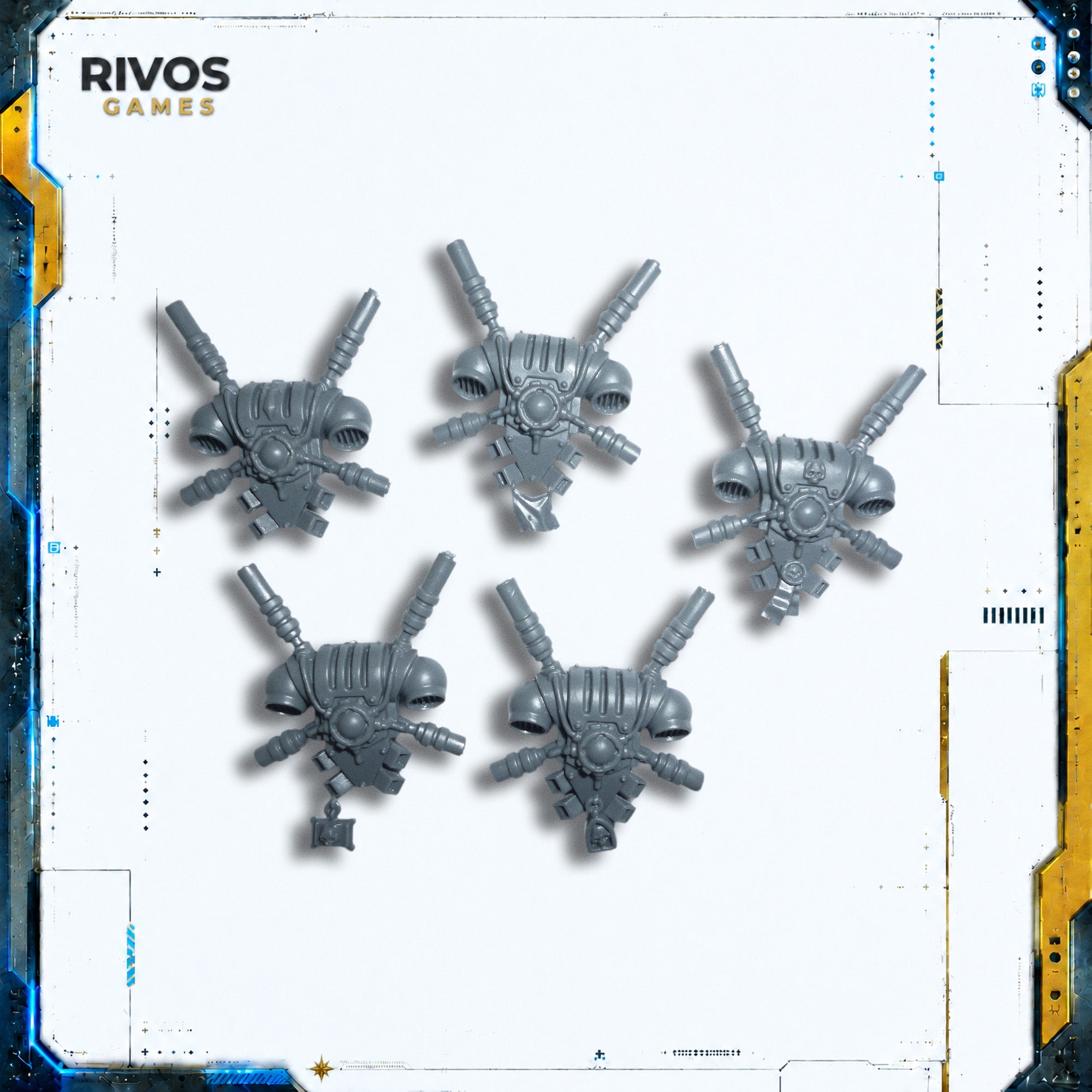 Warhammer 40K Grey Knights Strike Squad Interceptor Backpacks x 5 - Bits (Bitz)