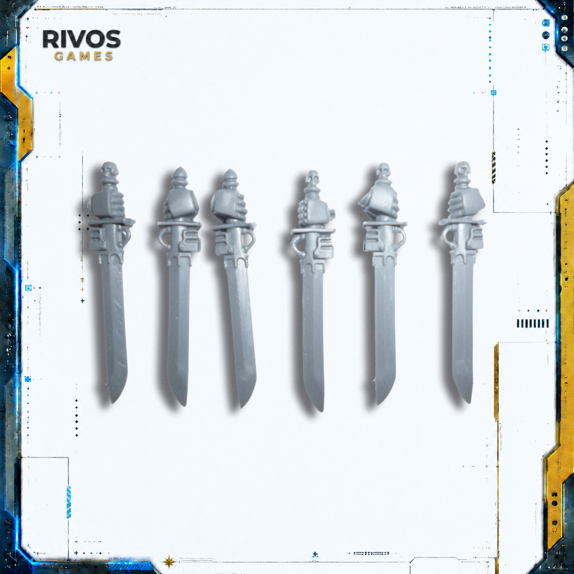 Warhammer 40K Grey Knights Strike Squad Falchions x 6 - Bits (Bitz)