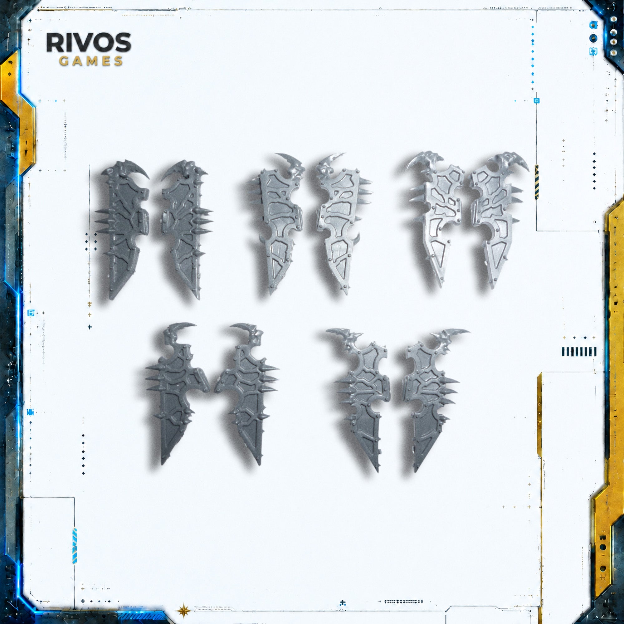 Warhammer 40K Chaos Space Marines Raptors Grilles x 5 - Bits (Bitz)