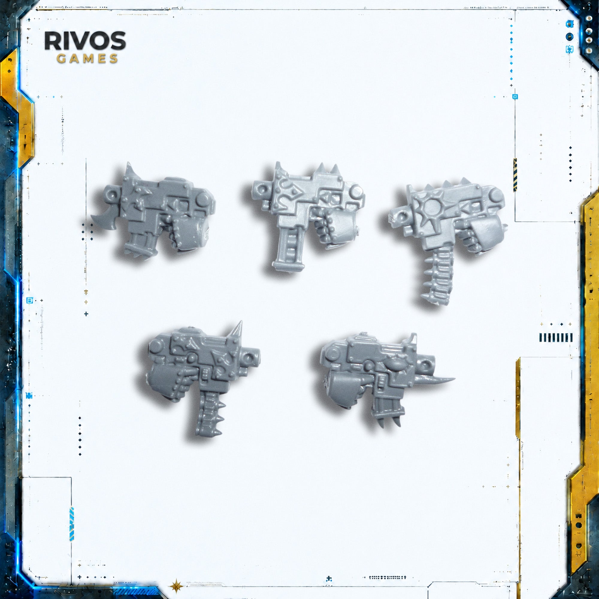 Warhammer 40K Chaos Space Marines Raptors Bolt Pistols x 5 - Bits (Bitz)