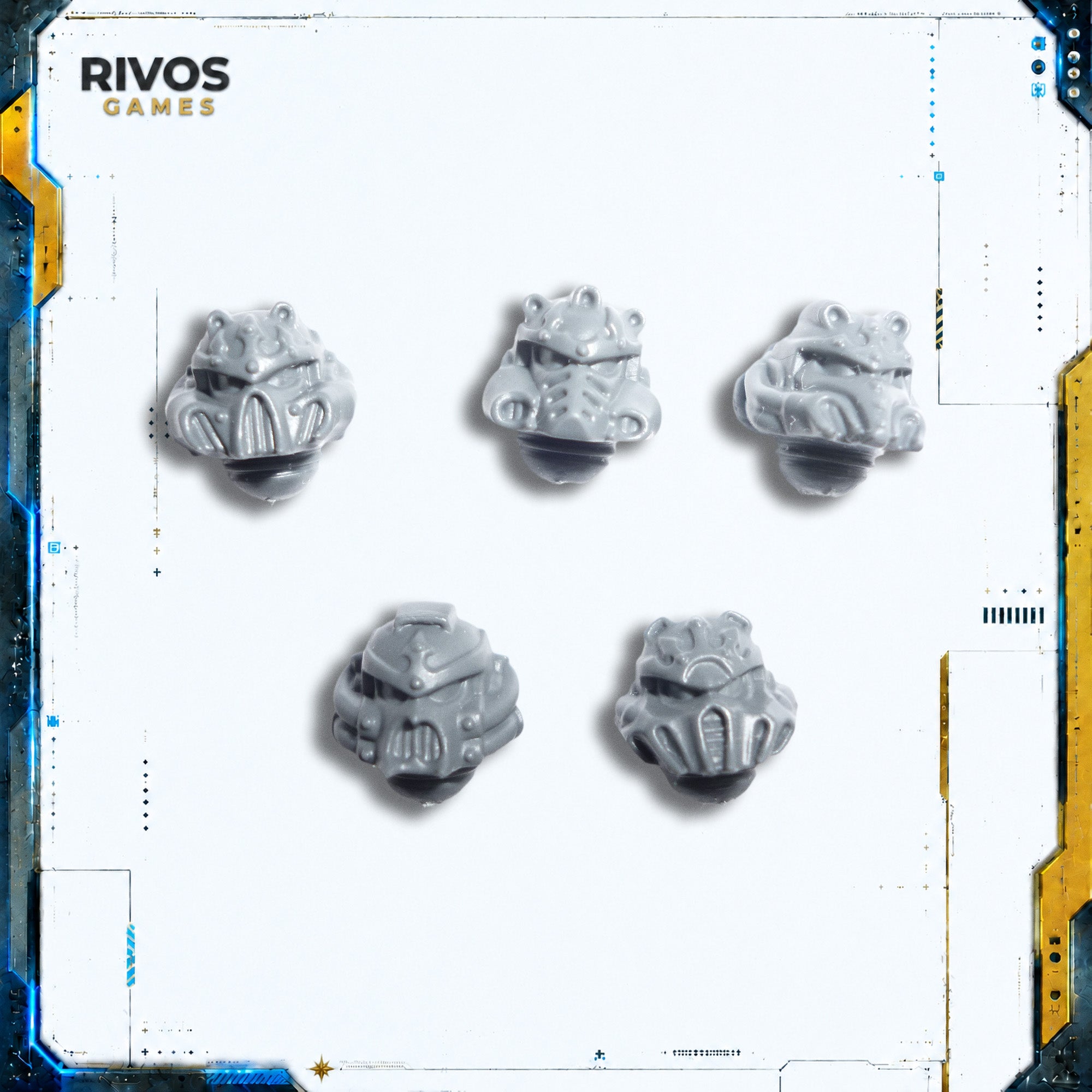 Warhammer 40K Chaos Space Marines Raptors Heads x 5 A - Bits (Bitz)