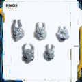 Warhammer 40K Chaos Space Marines Raptors Heads x 5 B - Bits (Bitz)
