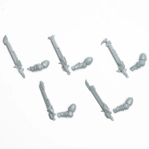 Warhammer 40K Chaos Space Marines Raptors Chainsword x 5 Bits