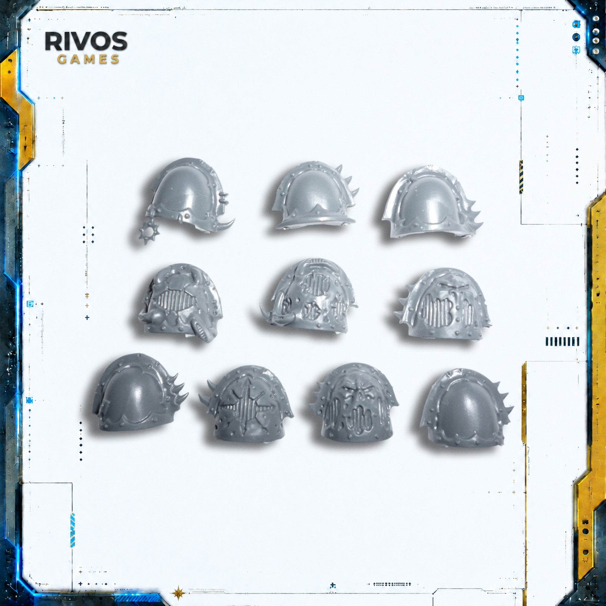 Warhammer 40K Chaos Space Marines Raptors Shoulder Pads x 10 - Bits (Bitz)