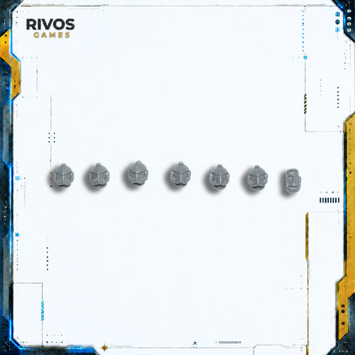 Horus Heresy Space Marines Tartaros Terminators Heads x 7 Bits Bitz