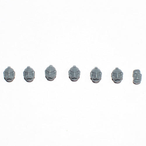 Horus Heresy Space Marines Tartaros Terminators Heads x 7 - Warhammer - Spare Part