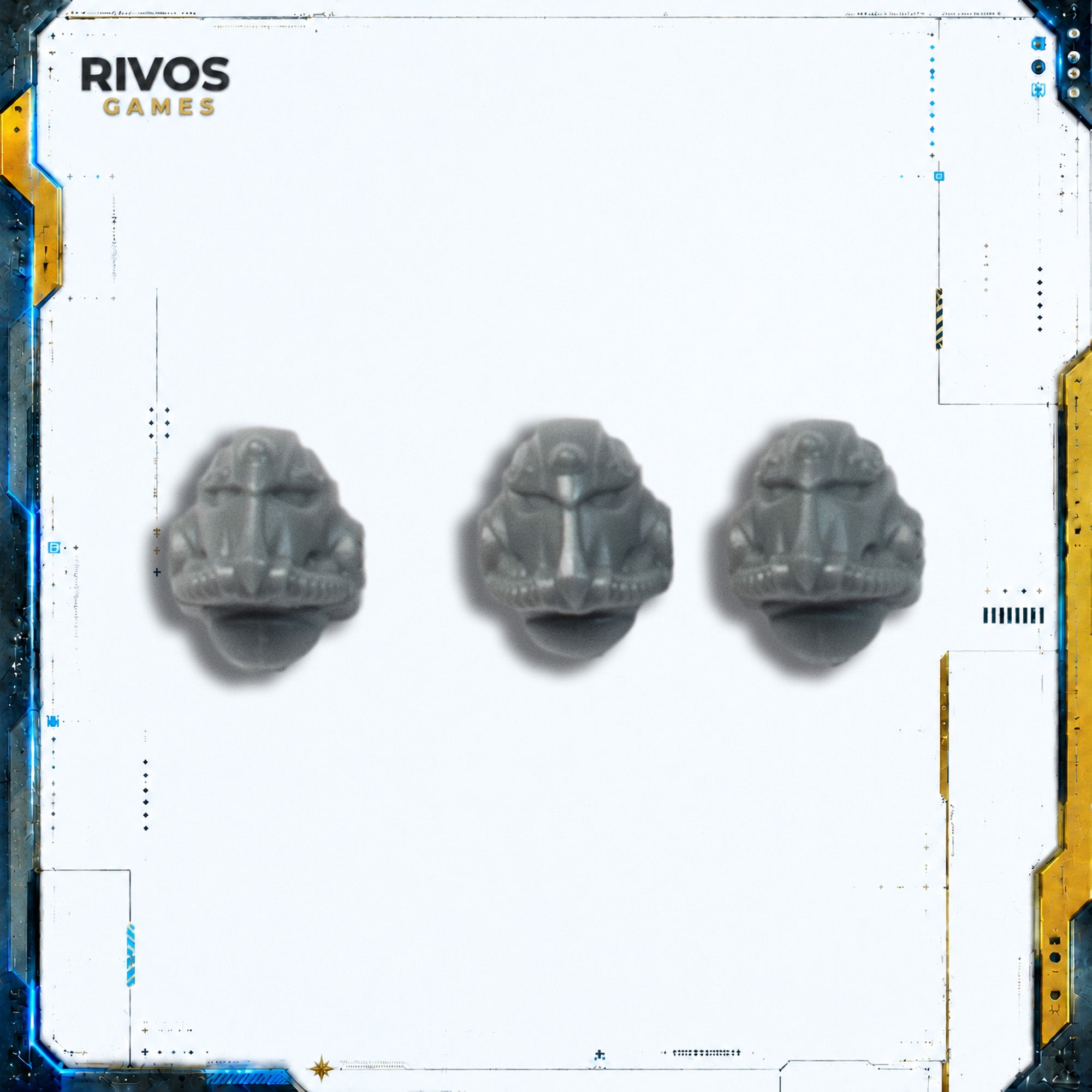 Warhammer 40K Adeptus Custodes Allarus Custodians Helmets x 3 - Bits (Bitz)