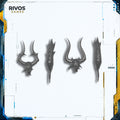 Warhammer Daemons of Khorne Bloodcrushers Bloodletter Heads x 2 - Bits (Bitz)
