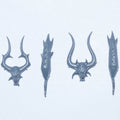 Warhammer Daemons of Khorne Bloodcrushers Bloodletter Heads x 2 Bits Bitz