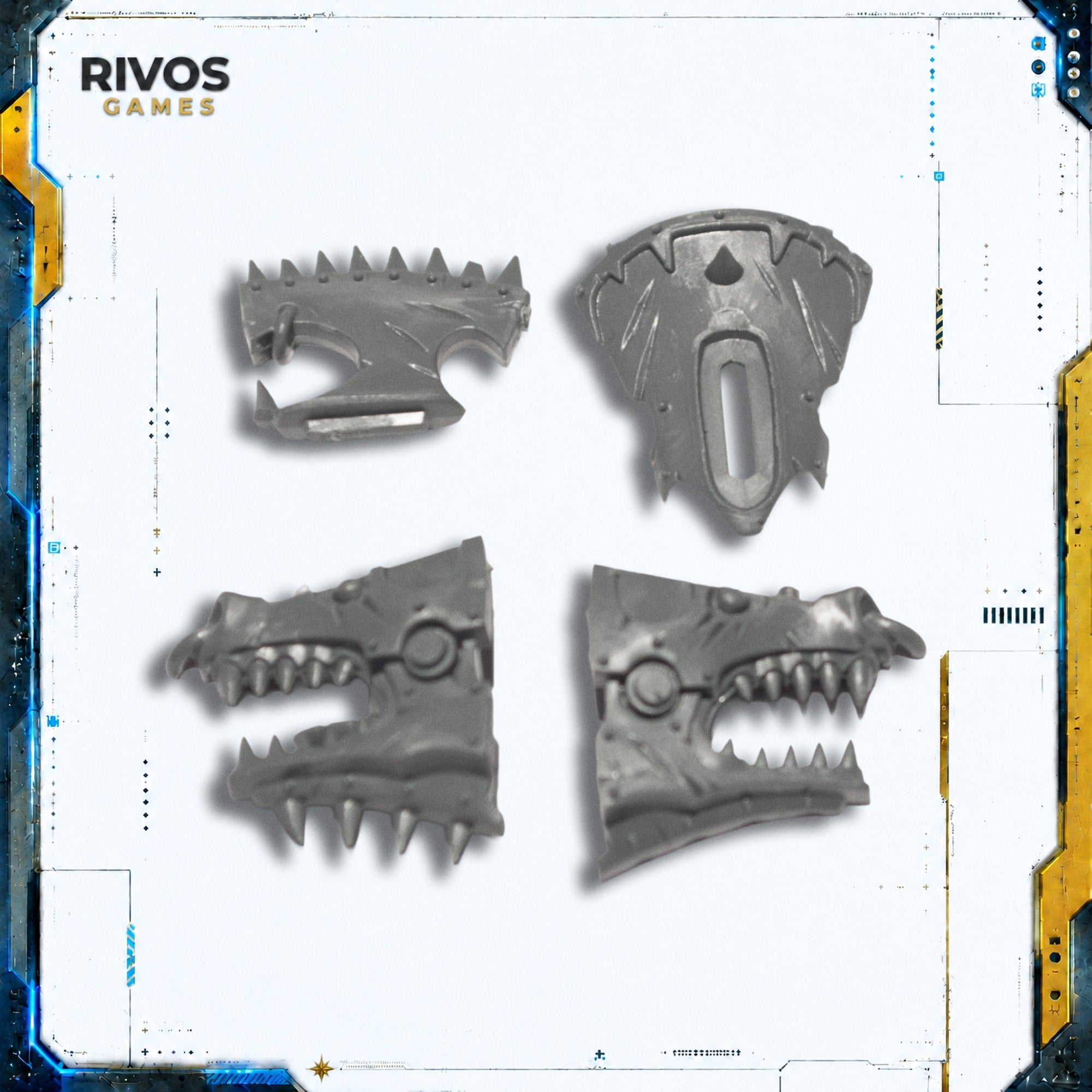 Warhammer Daemons of Khorne Bloodcrushers Head A - Bits (Bitz)