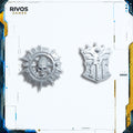 Warhammer Daemons of Khorne Bloodthirster Chest Shield x 2 - Bits (Bitz)