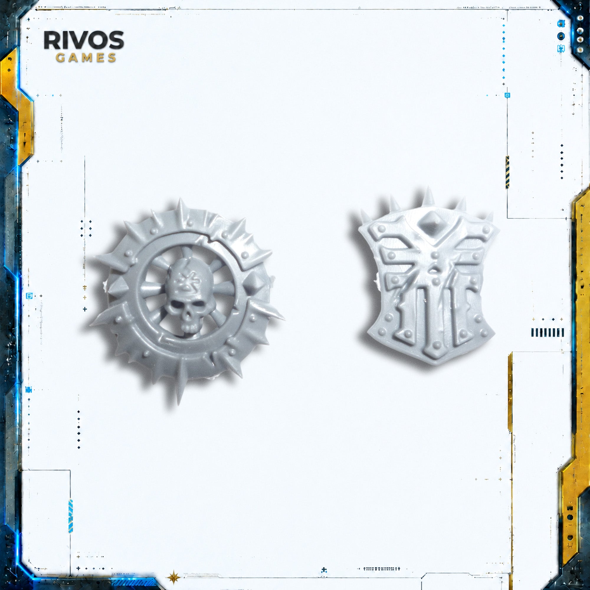 Warhammer Daemons of Khorne Bloodthirster Chest Shield x 2 - Bits (Bitz)