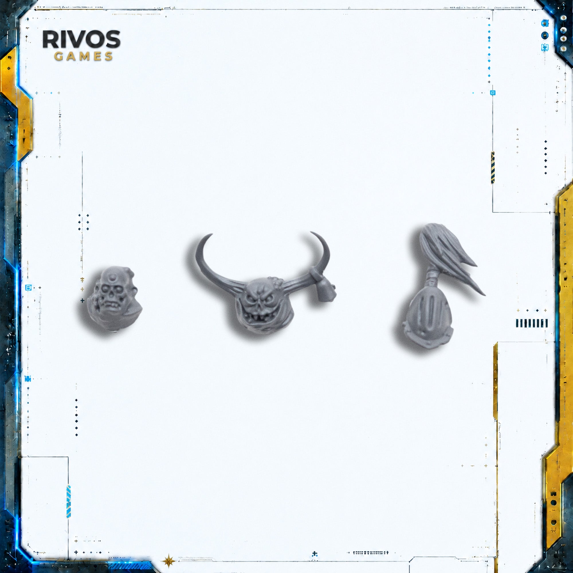 Warhammer Maggotkin of Nurgle Putrid Blightkings Heads D - Bits (Bitz)