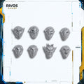 Warhammer 40K Harlequins Harlequin Troupe Masks x 8 - Bits (Bitz)