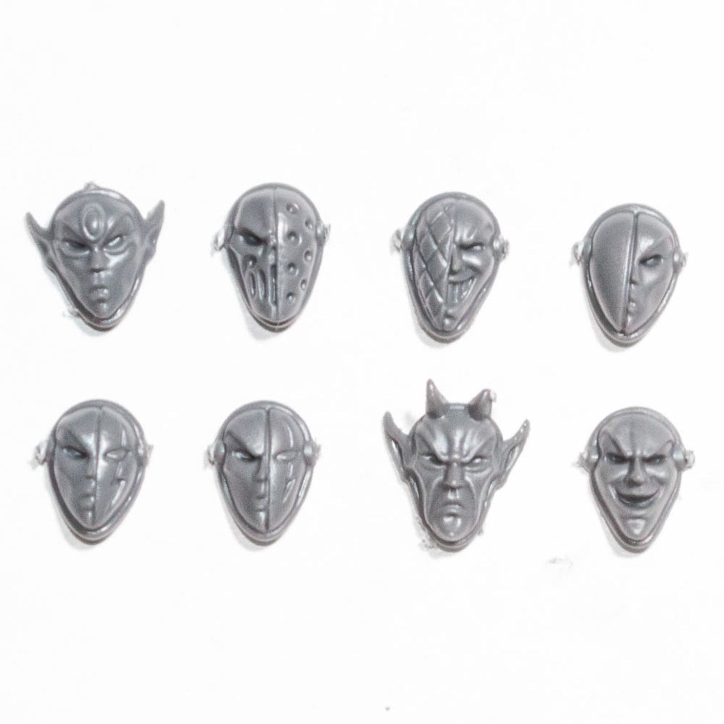 Harlequins Harlequin Troupe Masks x 8 - Warhammer - Kitbash Bit
