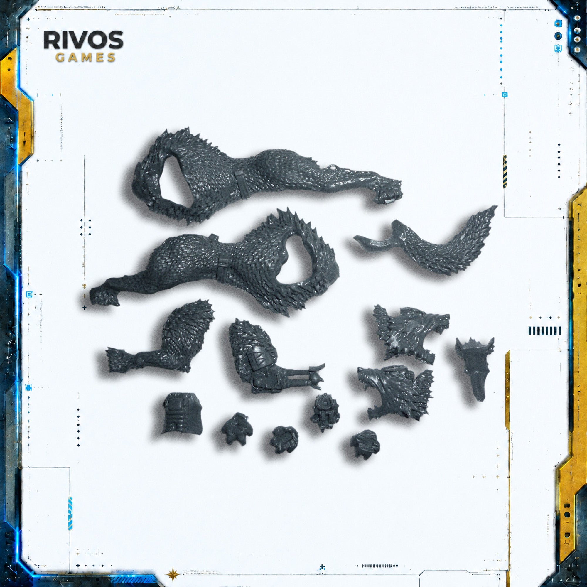 Warhammer 40K Space Wolves Thunderwolf Cavalry Wolf B - Bits (Bitz)