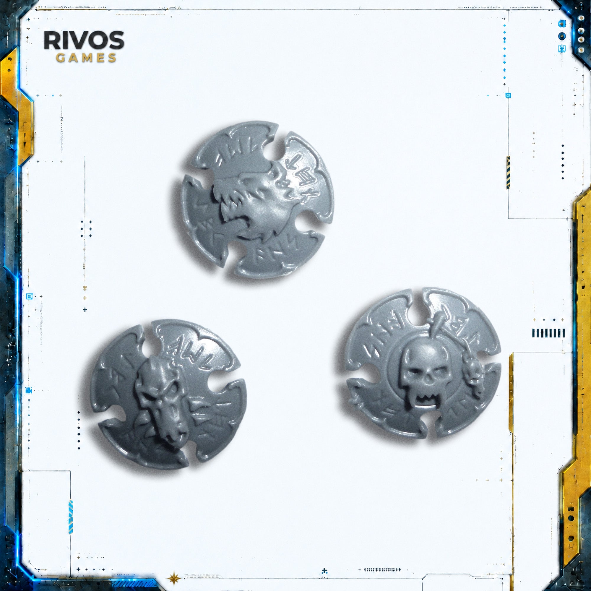 Warhammer 40K Space Wolves Thunderwolf Cavalry Shields x 3 - Bits (Bitz)