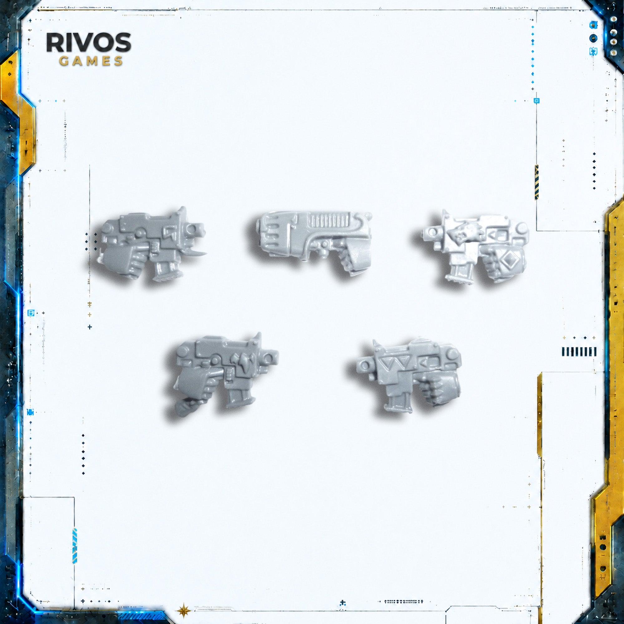Warhammer 40K Space Wolves Thunderwolf Cavalry Pistols x 4 - Bits (Bitz)