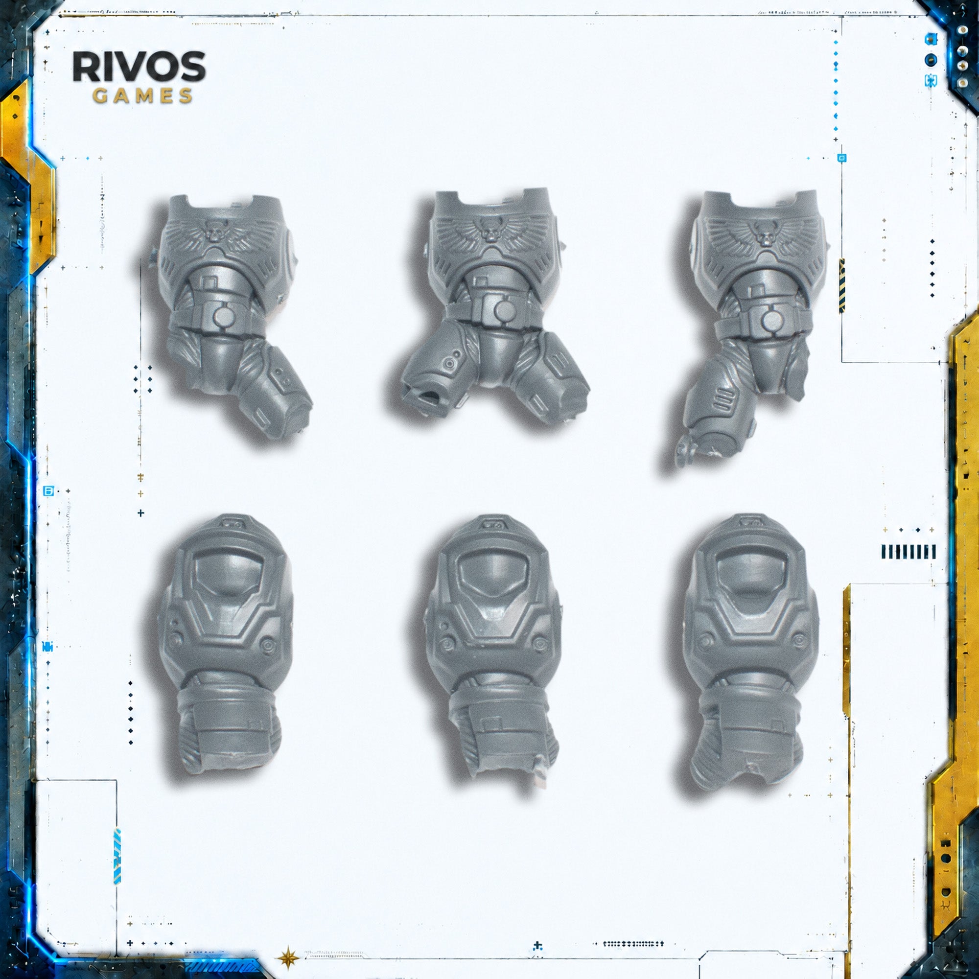 Warhammer 40K Space Marines Primaris Eradicators Torso x 3 - Bits (Bitz)