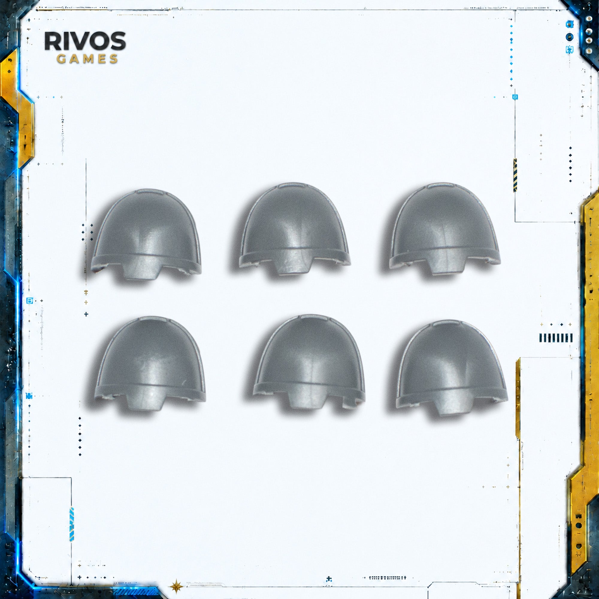 Warhammer 40K Space Marines Primaris Eradicators Shoulder Pads x 6 - Bits (Bitz)