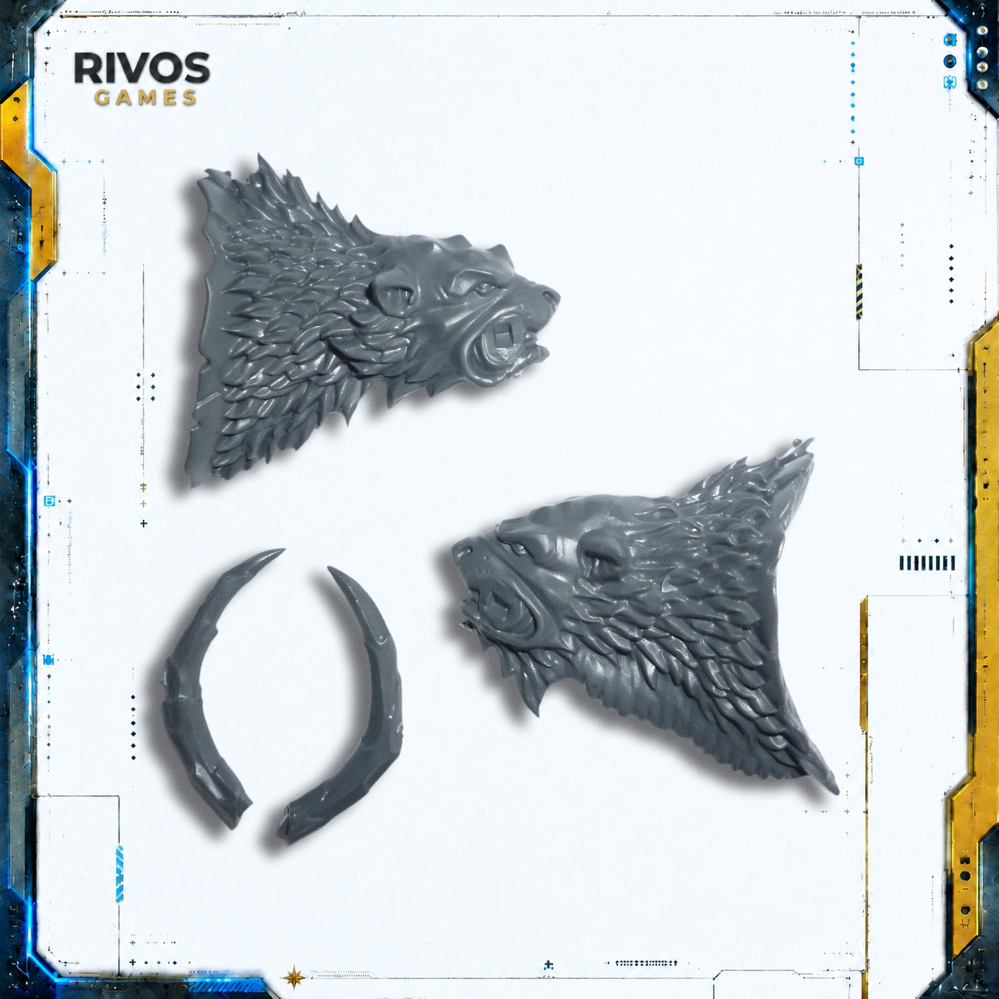 Warhammer Ogor Mawtribes Mournfang Pack Head - Bits (Bitz)