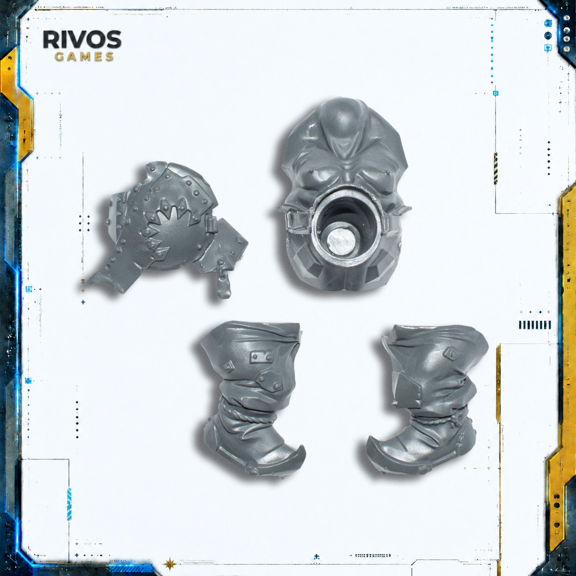 Warhammer Ogor Mawtribes Mournfang Pack Rider Torso and Legs A - Bits (Bitz)