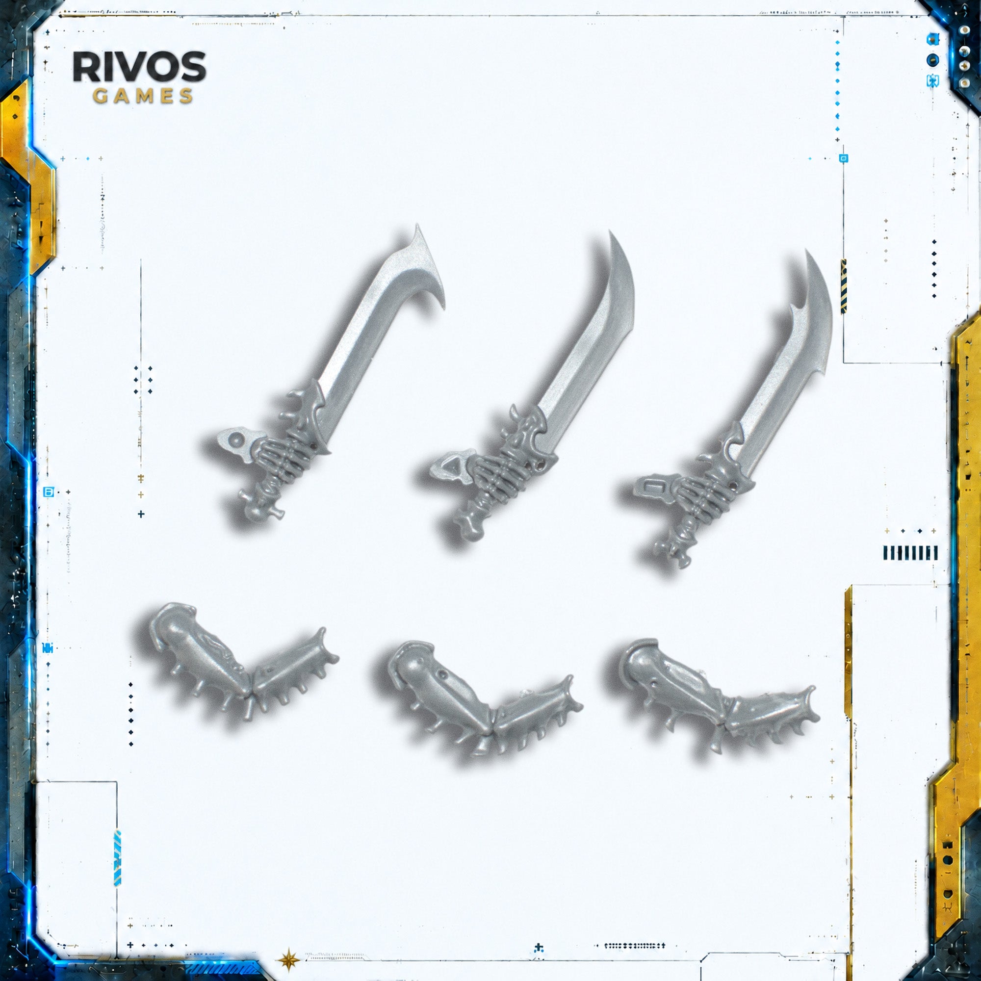 Warhammer Ossiarch Bonereapers Necropolis Stalkers Daggers x 3 A - Bits (Bitz)