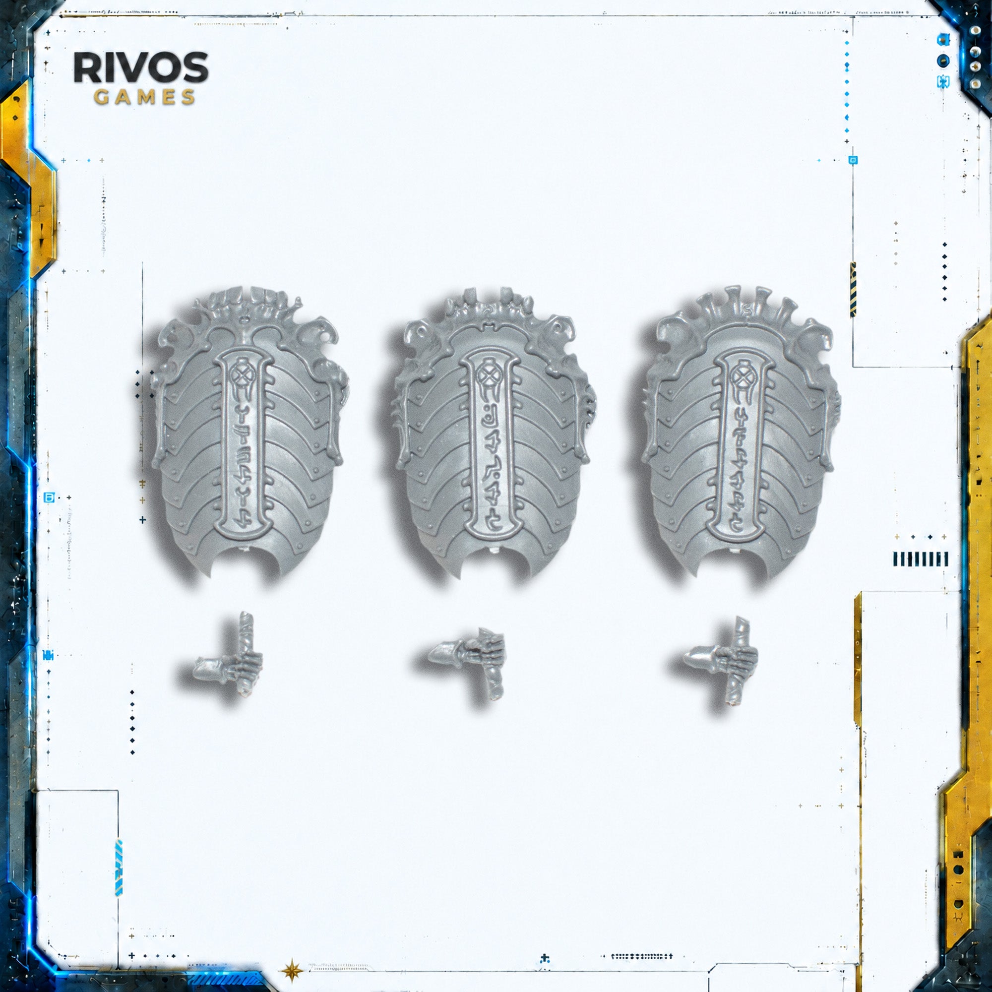 Warhammer Ossiarch Bonereapers Necropolis Stalkers Battle Shield x 3 - Bits (Bitz)