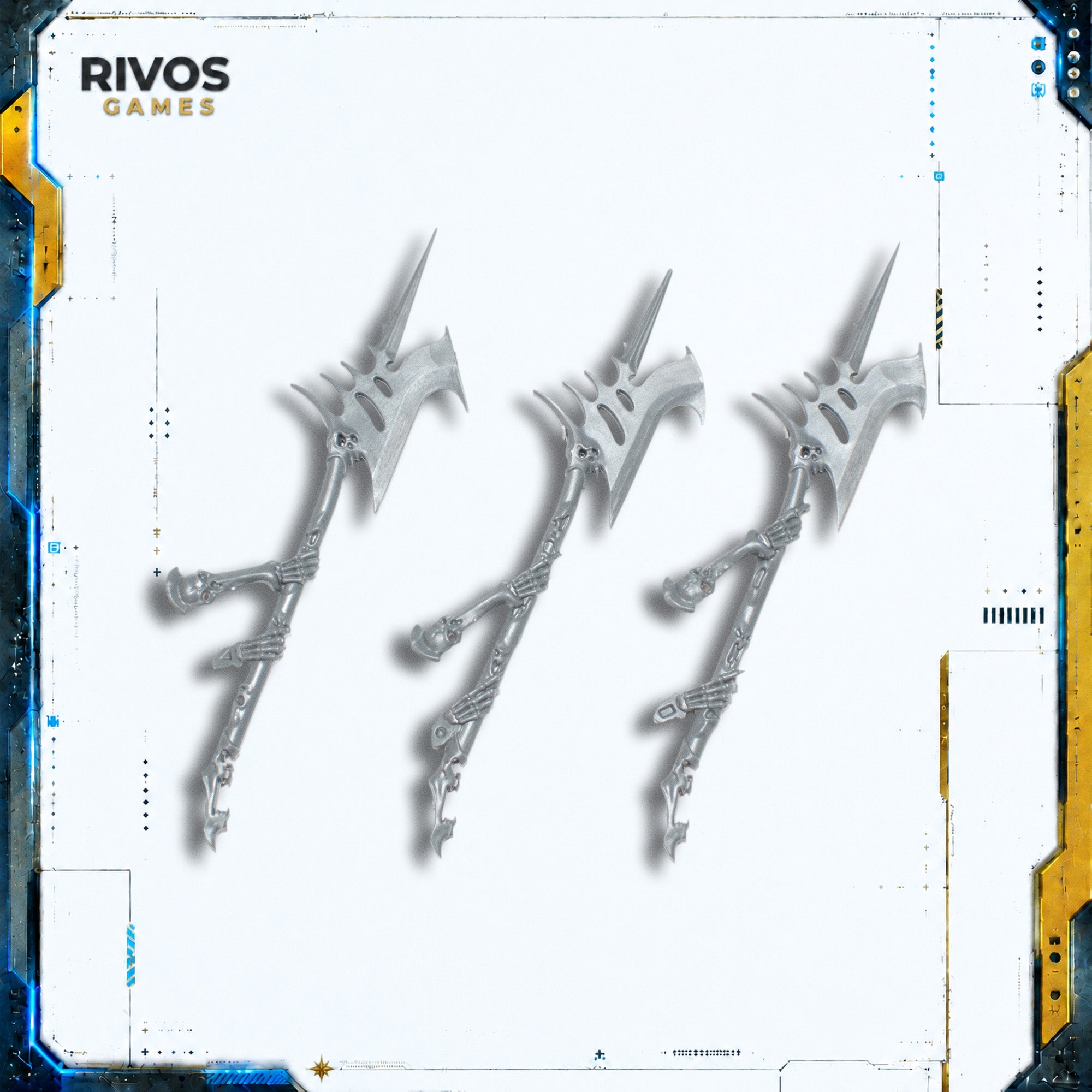 Warhammer Ossiarch Bonereapers Necropolis Stalkers Dread Halberd x 3 - Bits (Bitz)