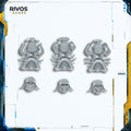 Warhammer Ossiarch Bonereapers Necropolis Stalkers Heads x 3 - Bits (Bitz)