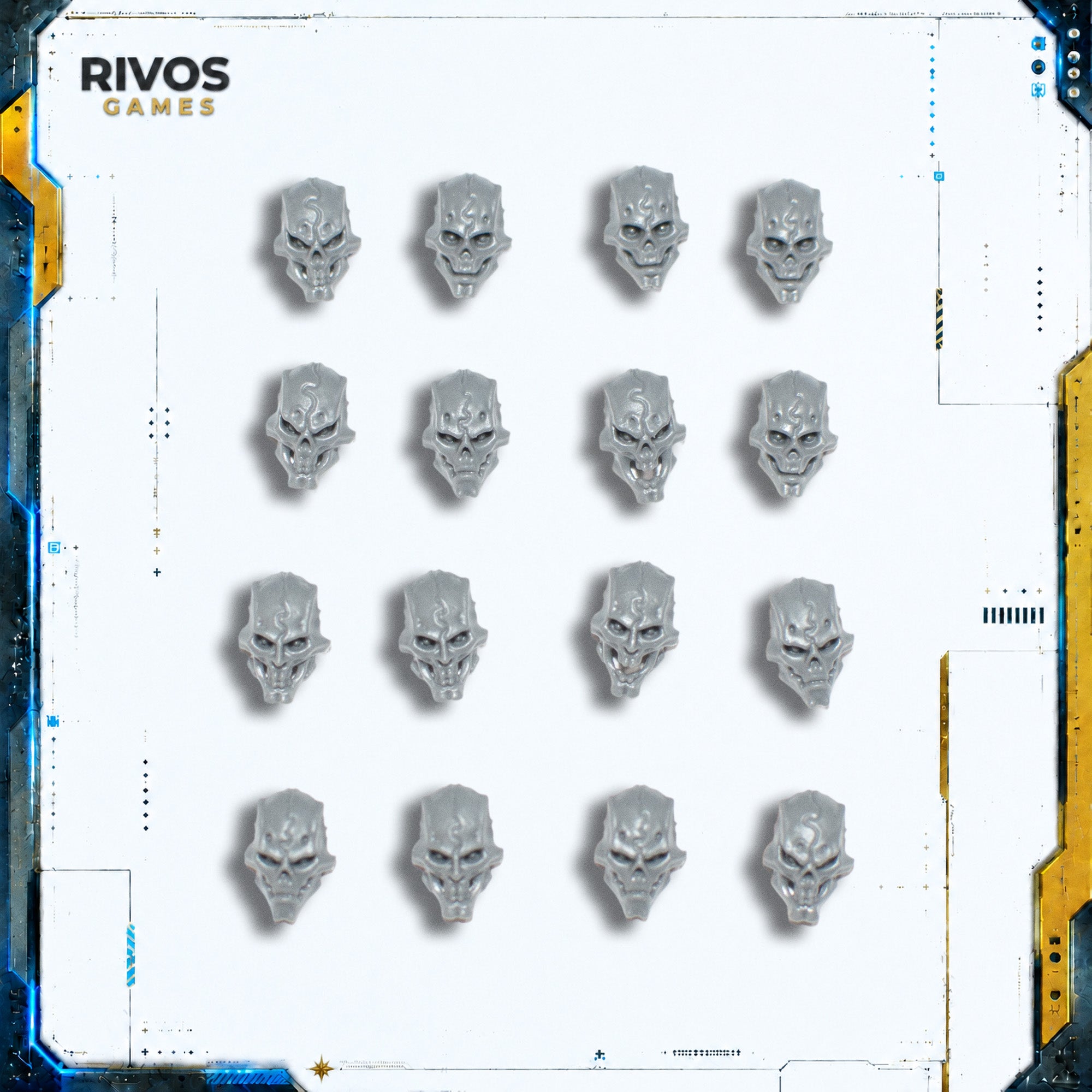 Warhammer Ossiarch Bonereapers Necropolis Stalkers Heads x 16 - Bits (Bitz)
