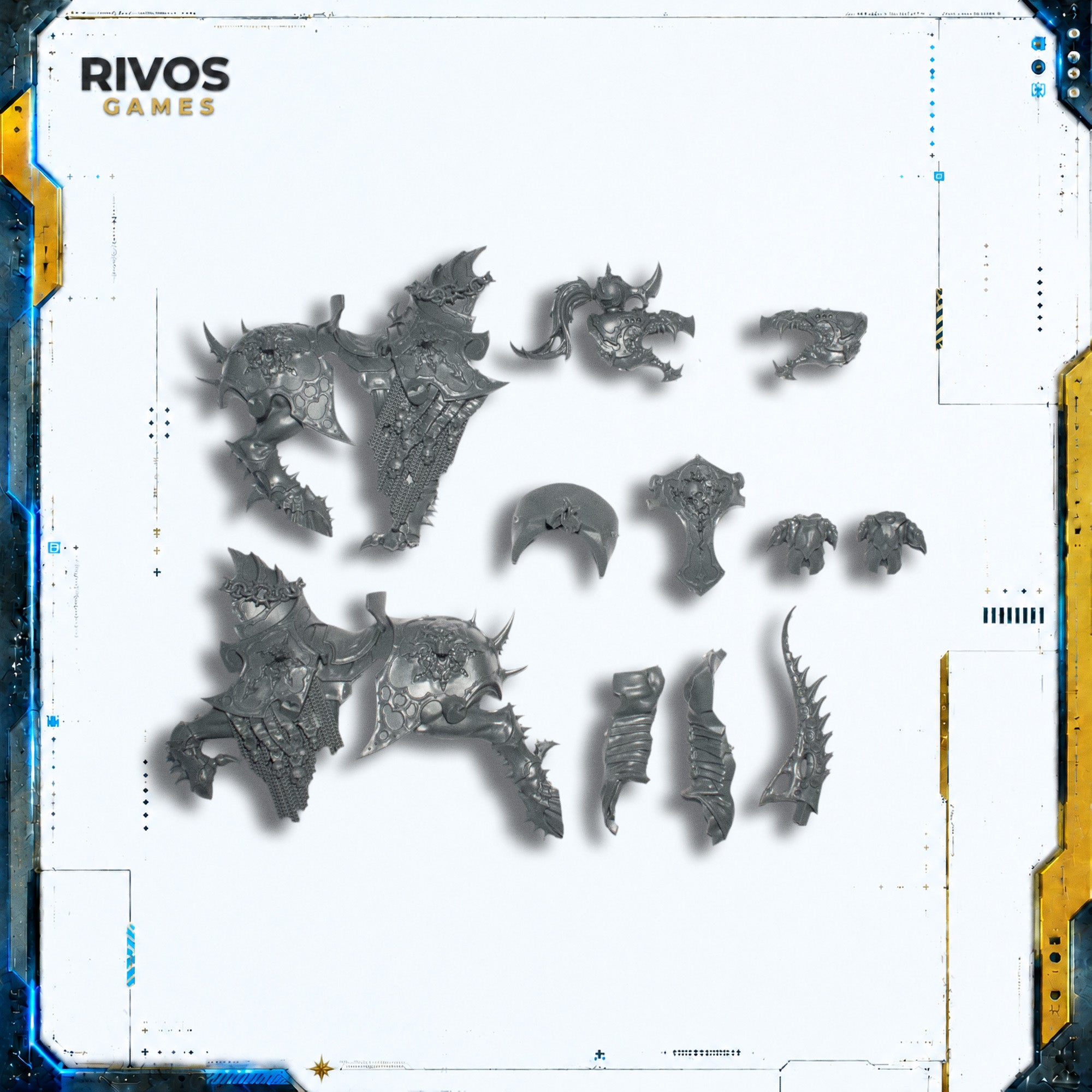 Warhammer Slaves to Darkness Chaos Varanguard Knights Steed C - Bits (Bitz)