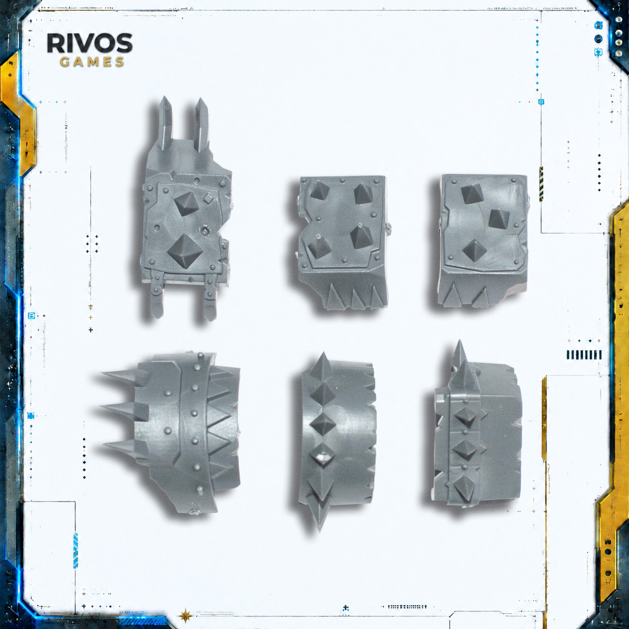 Warhammer 40K Orks Ork Killa Kans Shoulder Pads x 6 - Bits (Bitz)