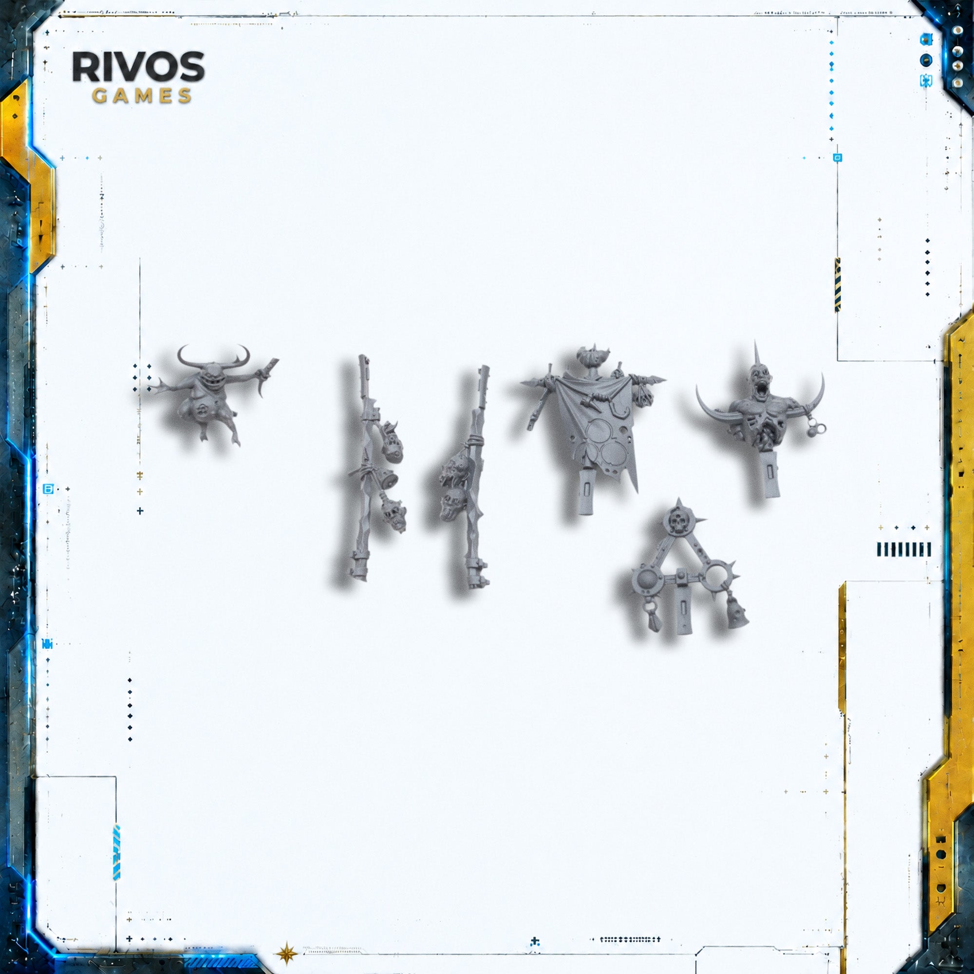Warhammer Maggotkin of Nurgle Pusgoyle Blightlords Icons - Bits (Bitz)