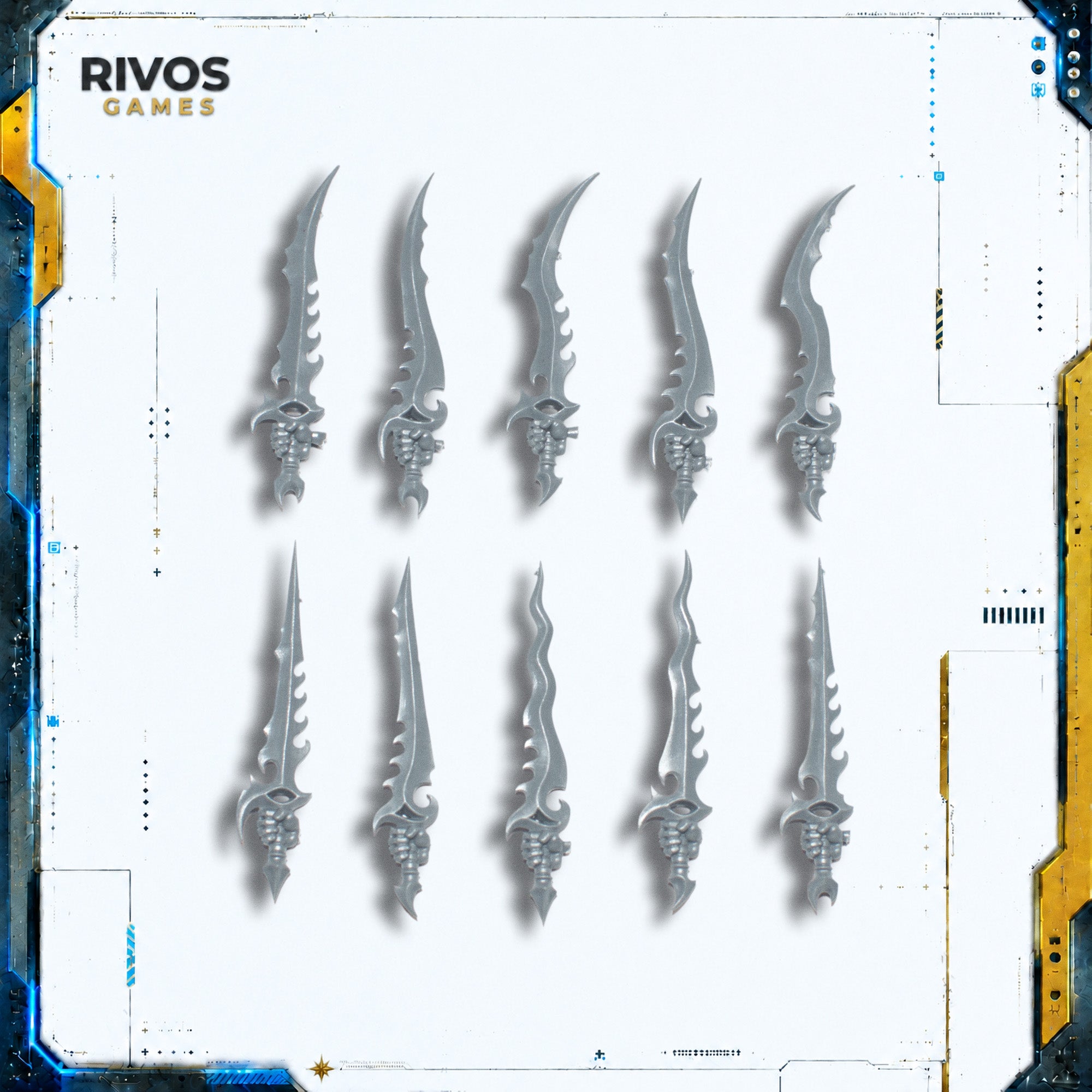 Warhammer Disciples of Tzeentch Kairic Acolytes Cursed Blade x 10 - Bits (Bitz)