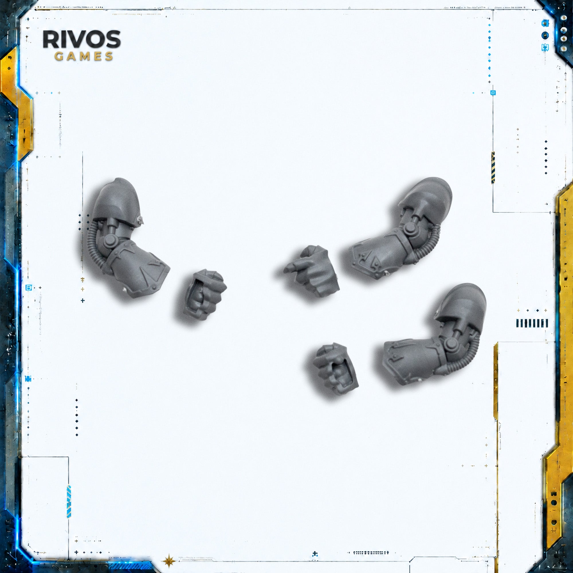 Warhammer 40K Chaos Space Marines Terminators Power Fist x 3 - Bits (Bitz)
