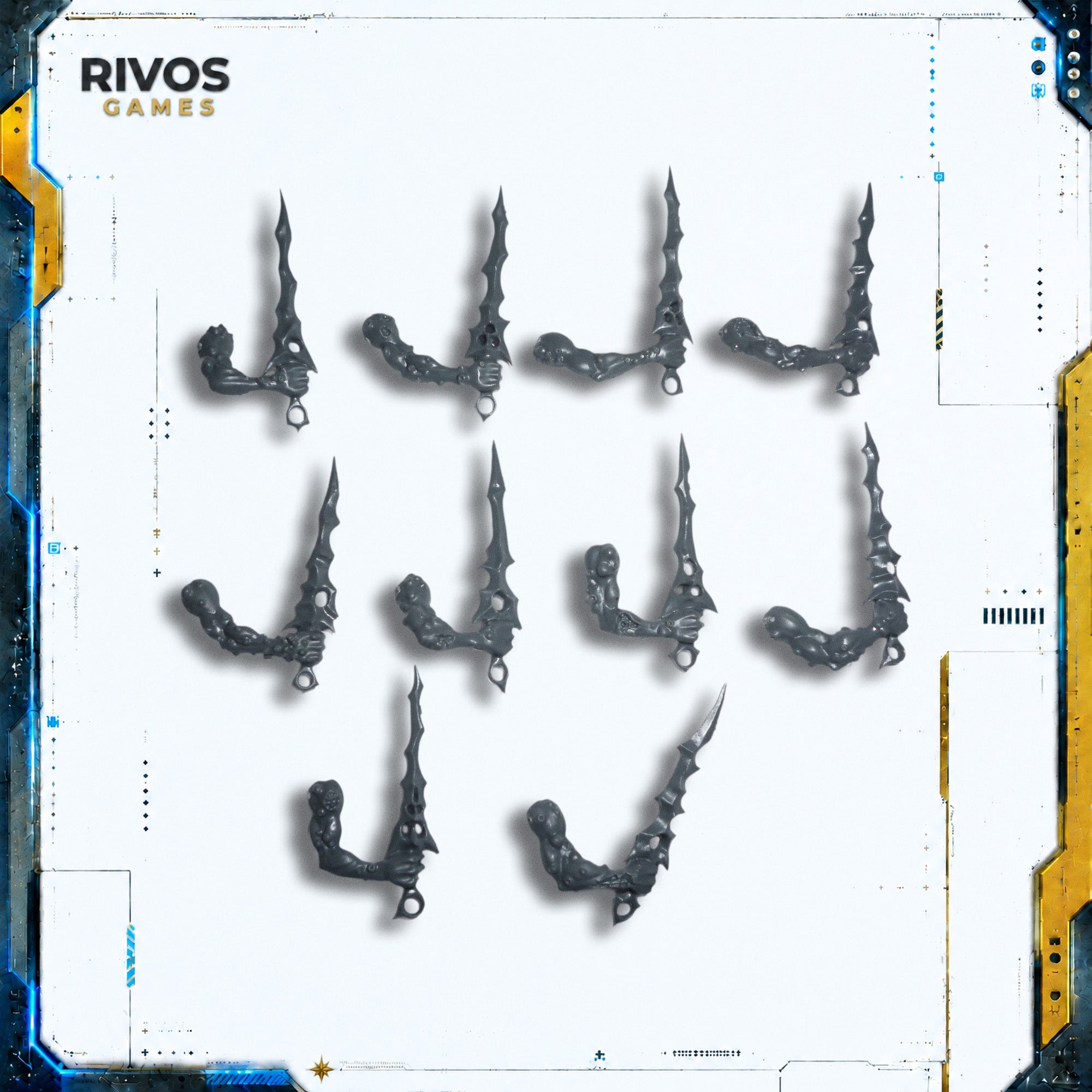 Warhammer Maggotkin of Nurgle Plaguebearers Sword x 10 - Bits (Bitz)
