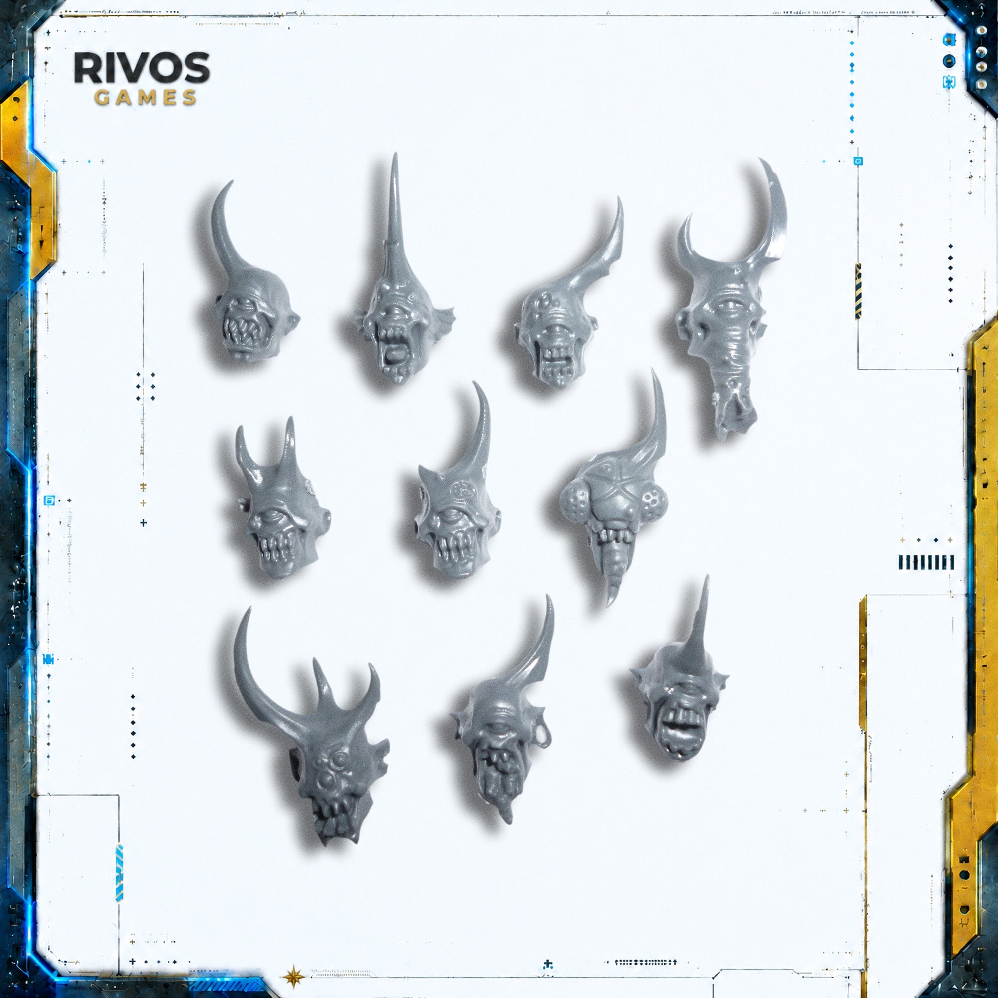 Warhammer Maggotkin of Nurgle Plaguebearers Heads x 10 - Bits (Bitz)