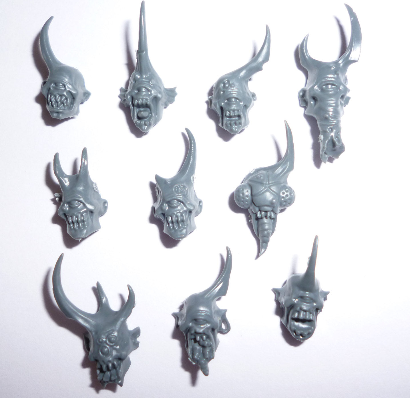 Maggotkin of Nurgle Plaguebearers Heads x 10 - Age of Sigmar - Authentic Sprue
