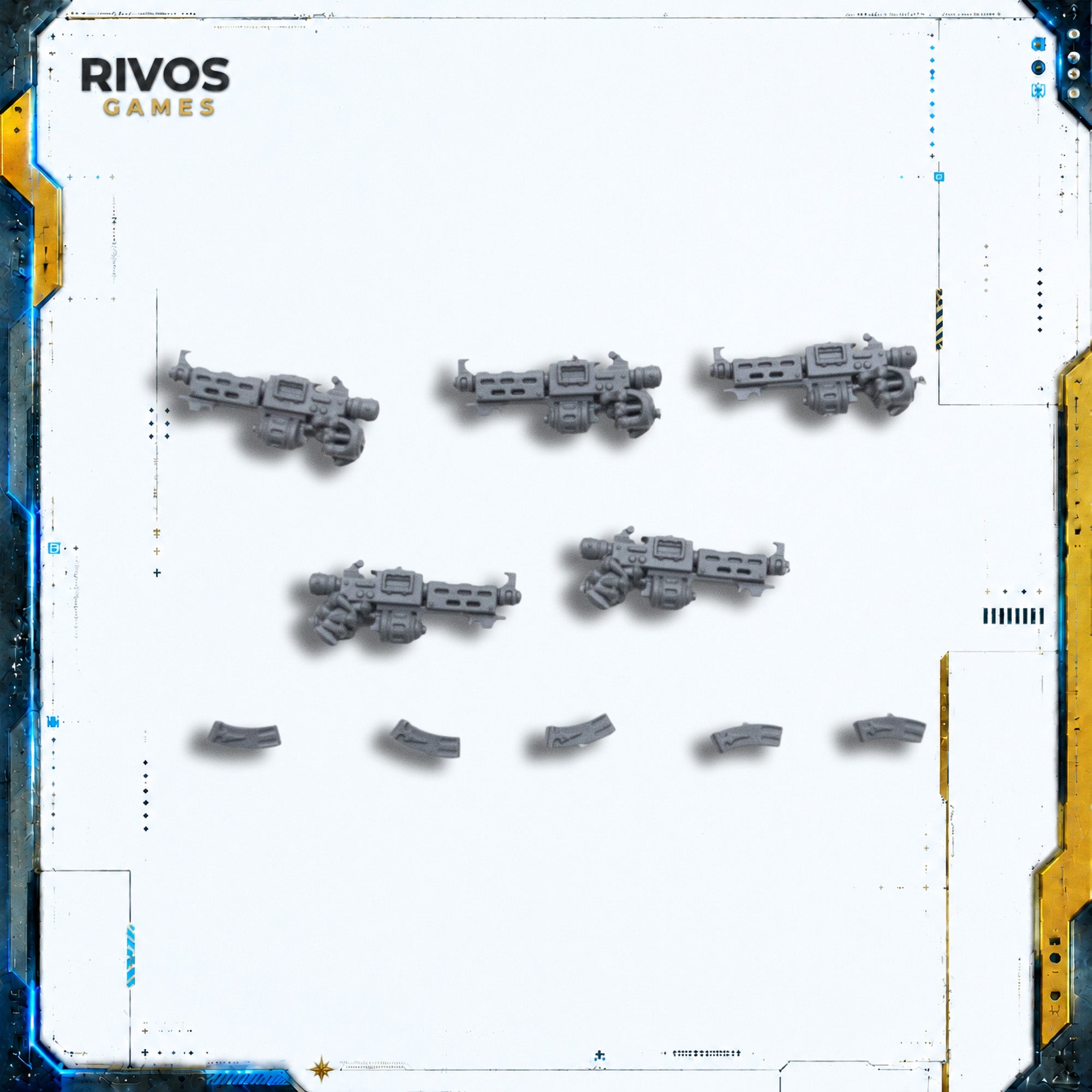 Warhammer 40K Adeptus Mechanicus Sicarians Stubcarbine x 5 - Bits (Bitz)