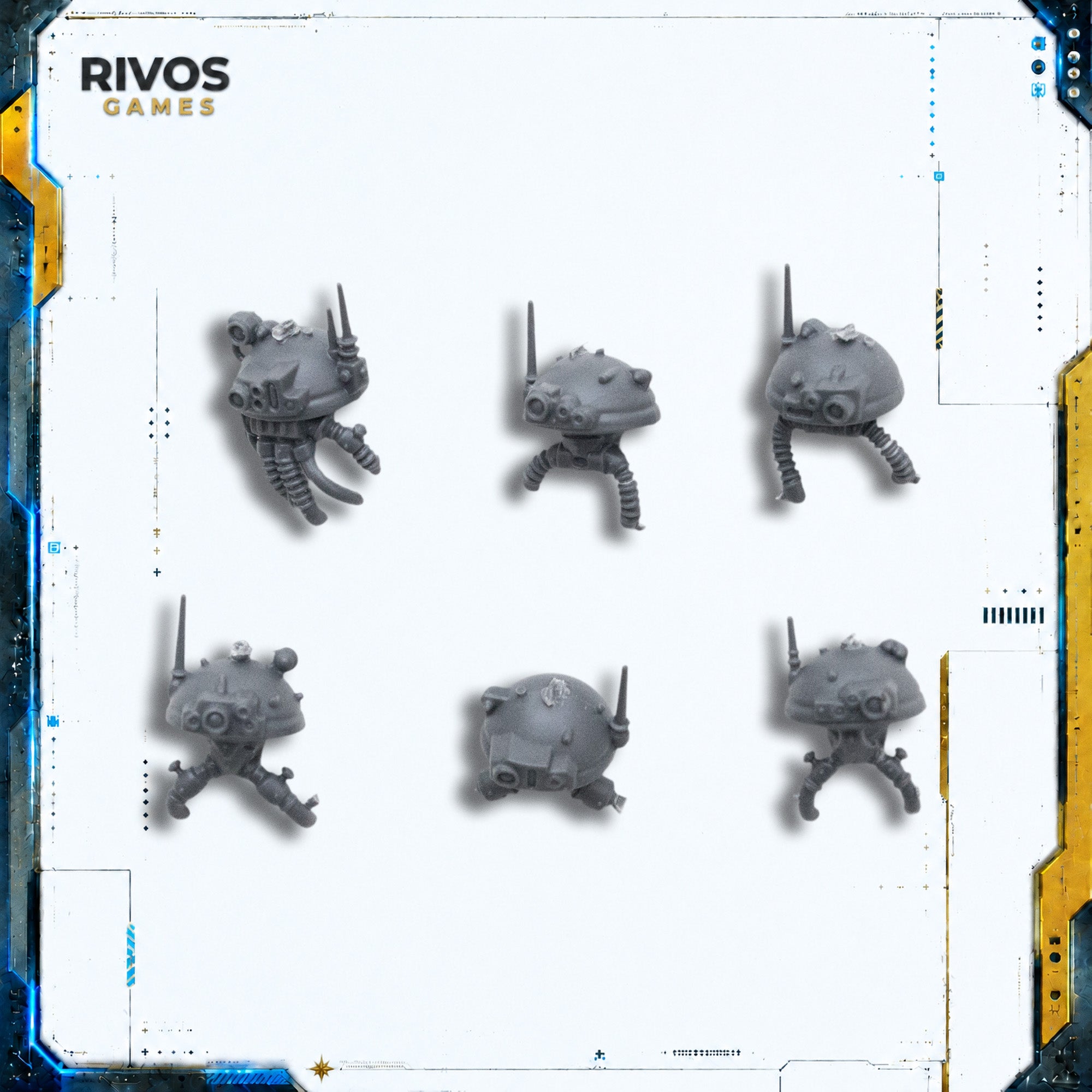 Warhammer 40K Adeptus Mechanicus Sicarians Heads A - Bits (Bitz)