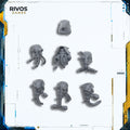 Warhammer 40K Adeptus Mechanicus Sicarians Heads B - Bits (Bitz)