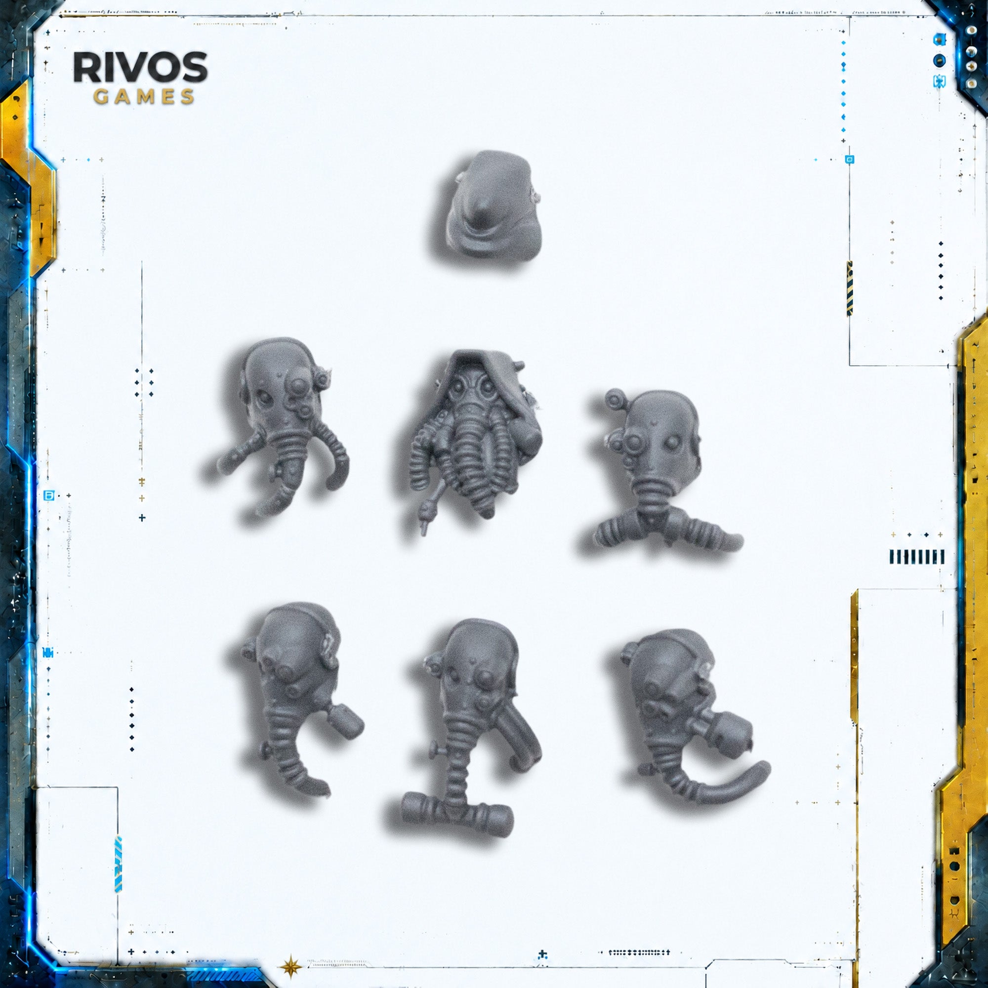 Warhammer 40K Adeptus Mechanicus Sicarians Heads B - Bits (Bitz)